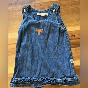 Girls University of Texas Longhorn Denim Dress, size 2